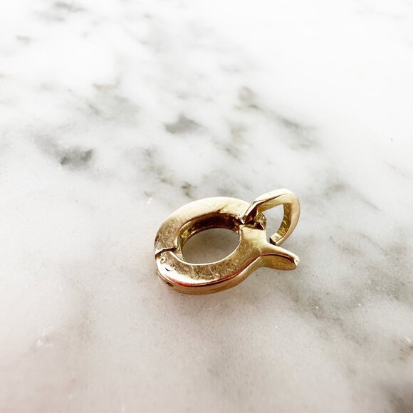 Solid Yellow Gold 18K Connector Charm clip for Add on charms, Charm enhancer - Picture 3 of 7